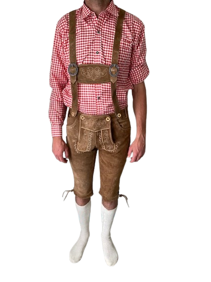 Lederhose donkerbruin mannen Nederland / Lederhosen / Lederhose / Lederhosen kopen / Lederhose oktoberfest / Lederhosen outfit / Oktoberfest lederhosen